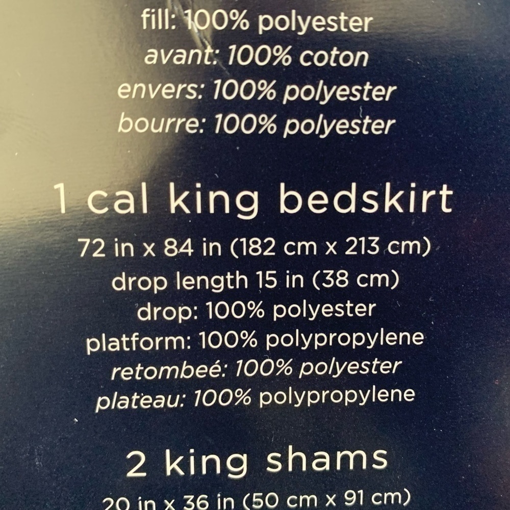 Bedskirt California King Brand New Gray Blue NWOT - Picture 4 of 4